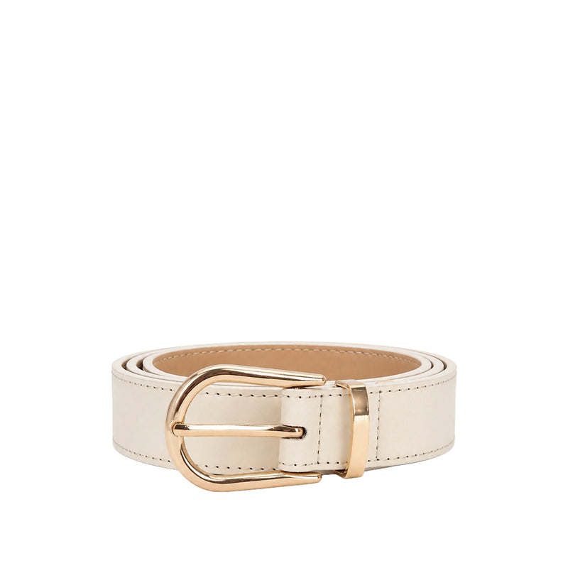 Cinturón Cassie unisex color hueso