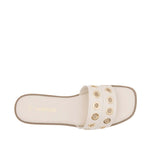 Sandalias flats Mariana para mujer color blanco