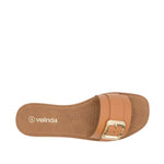 Sandalias flats Ines para mujer color café