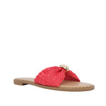 Sandalias Flats Aura para mujer color rojo