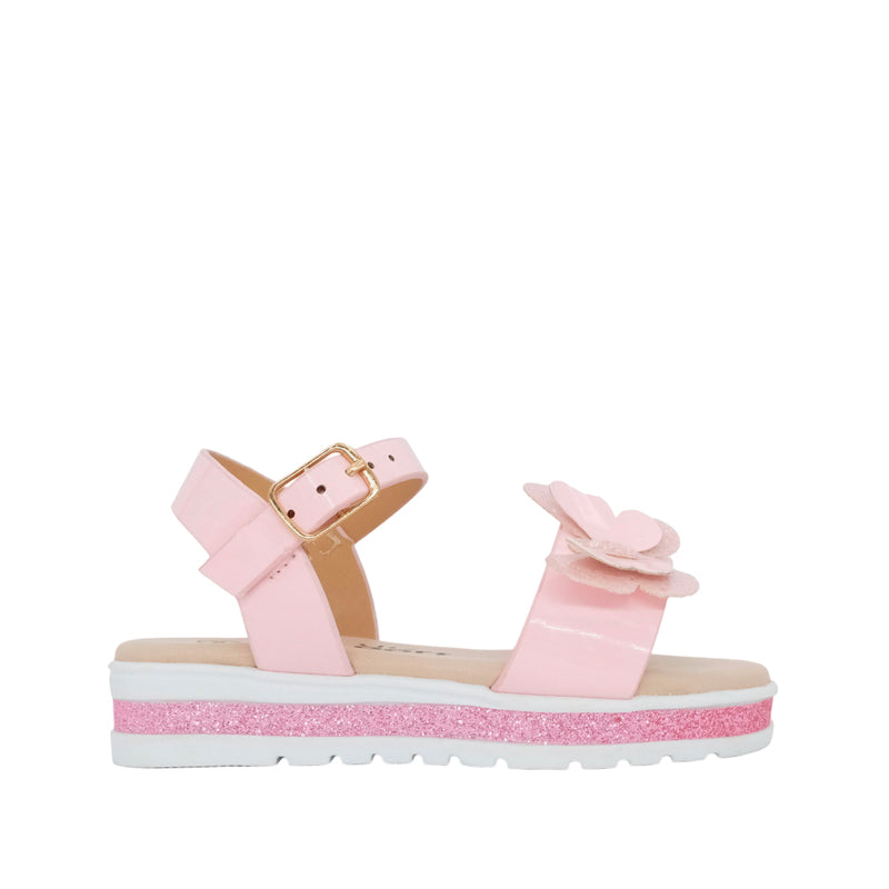 Sandalias flats Dilia para infante color rosado
