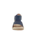 Sandalias de cuña Bianca para mujer color navy