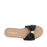 Sandalias flats Aura para mujer color negro