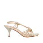 Sandalias de tacón Suki para mujer color dorado