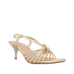 Sandalias de tacón Suki para mujer color dorado