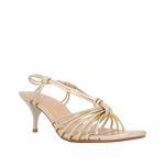 Sandalias de tacón Suki para mujer color dorado