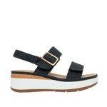 Sandalias de cuña Leila para mujer color negro