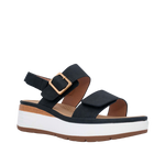 Sandalias de cuña Leila para mujer color negro