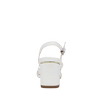 Sandalias de tacón Kiara para mujer color blanco