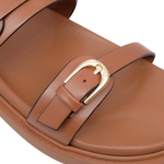 Sandalias flats Soho para mujer color tan