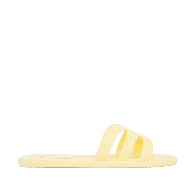 Sandalias flats Sirena para mujer color amarillo