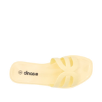 Sandalias flats Sirena para mujer color amarillo