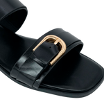 Sandalias flats Savile para mujer color negro