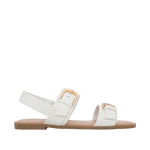 Sandalias flats Savile para mujer color hueso