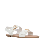 Sandalias flats Savile para mujer color hueso
