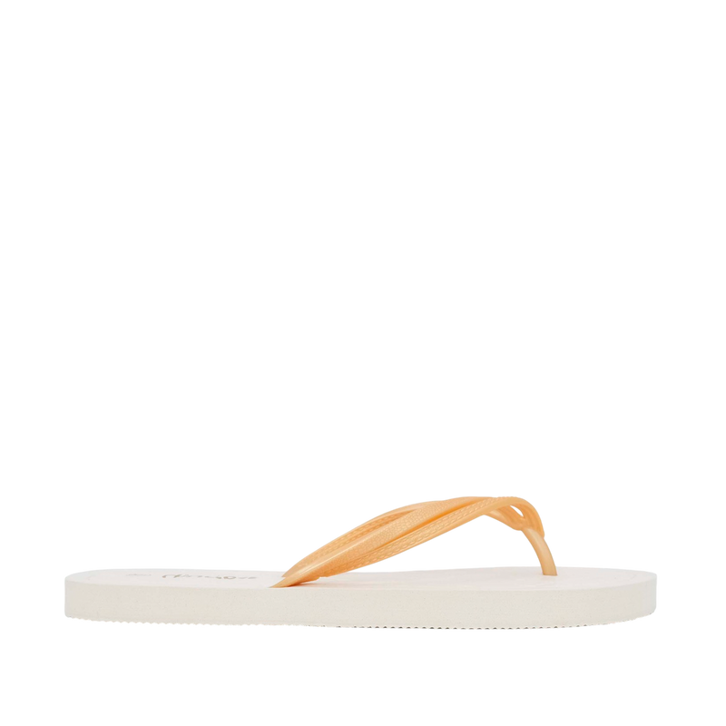 Sandalias flats Oriana para mujer color hueso
