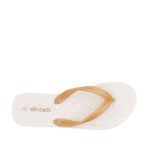 Sandalias flats Oriana para mujer color hueso