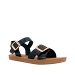 Sandalias flats Nova para mujer color negro