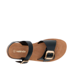 Sandalias flats Nova para mujer color negro