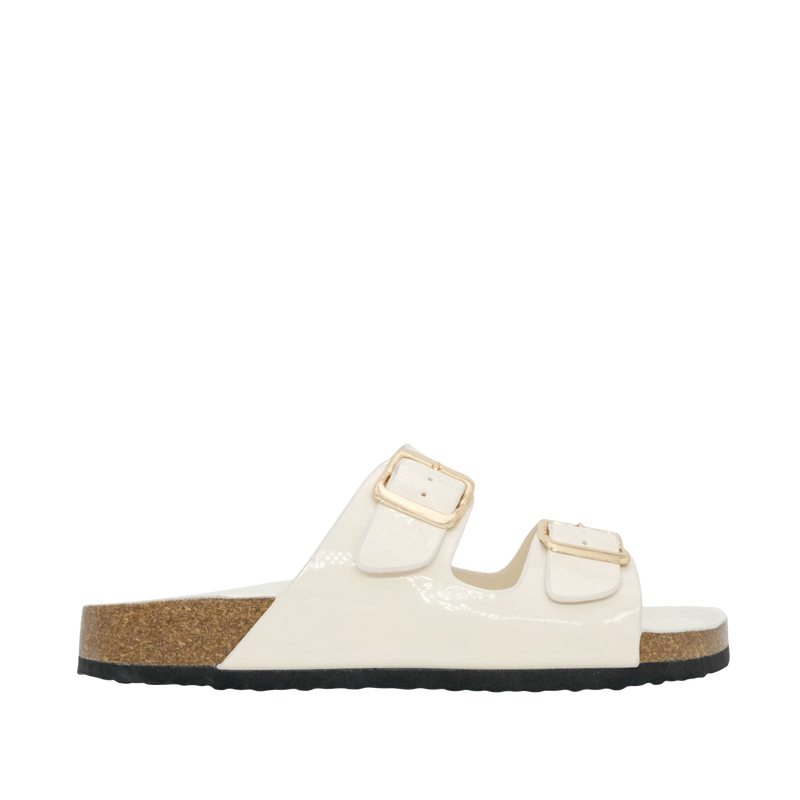 Sandalias flats Mirka para mujer color hueso