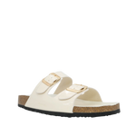 Sandalias flats Mirka para mujer color hueso