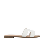 Sandalias flats Lucia para mujer color hueso
