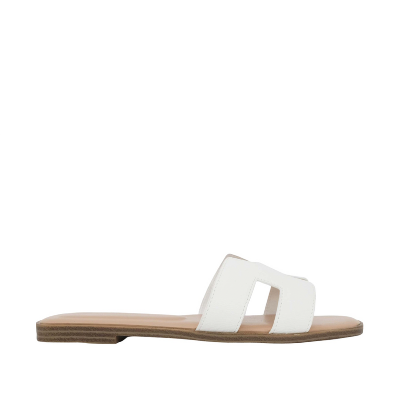 Sandalias flats Lucia para mujer color hueso
