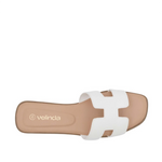 Sandalias flats Lucia para mujer color hueso