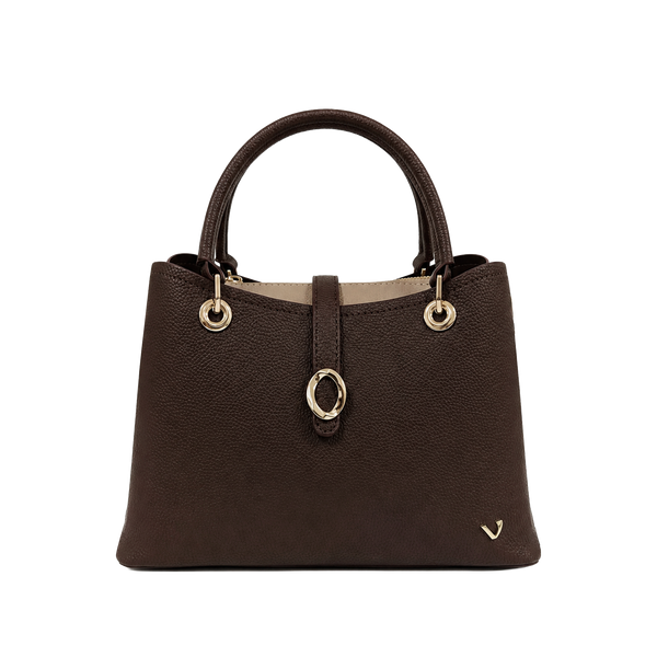 Cartera satchel Olivia para mujer color chocolate
