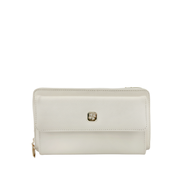 Cartera crossbody Salmi para mujer color hueso